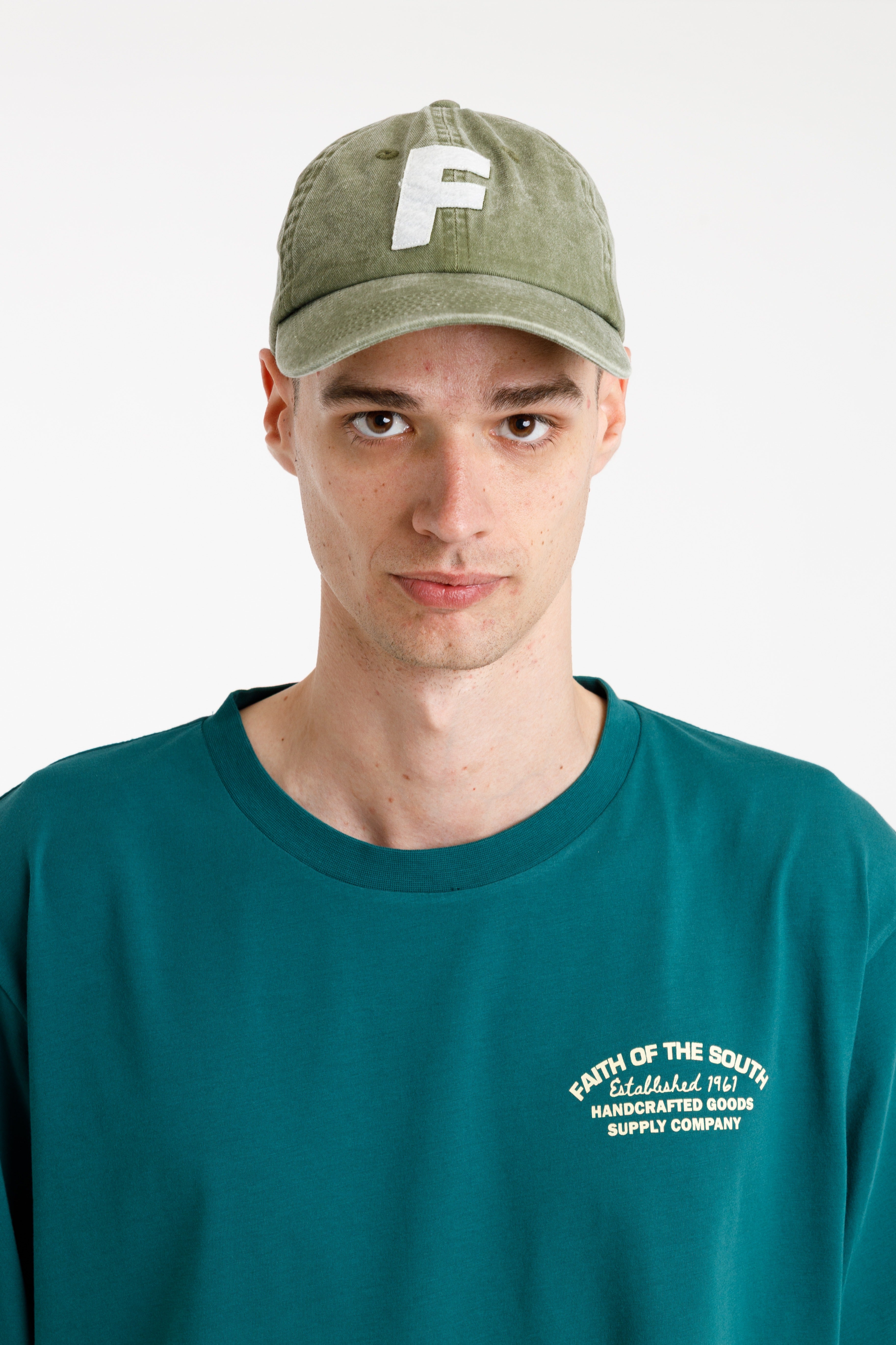 "F" BASEBALL CAP - VERDE NAVY